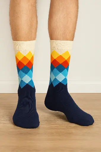 Gino Pompeii Fancy Collection – Calcetines Gráficos con Estilo medias 